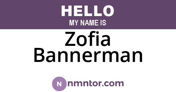 Zofia Bannerman