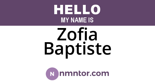 Zofia Baptiste