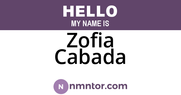 Zofia Cabada