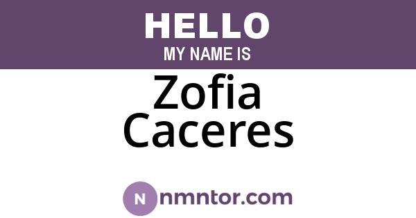 Zofia Caceres