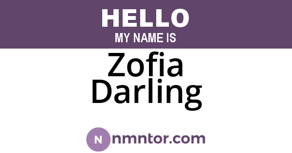 Zofia Darling