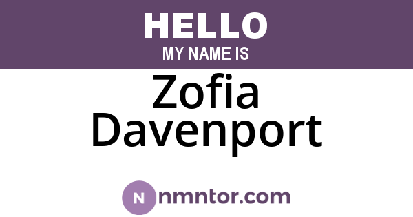 Zofia Davenport