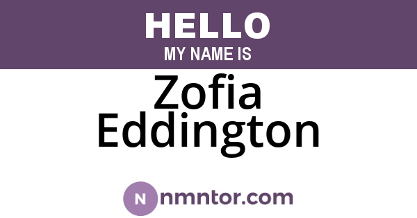 Zofia Eddington