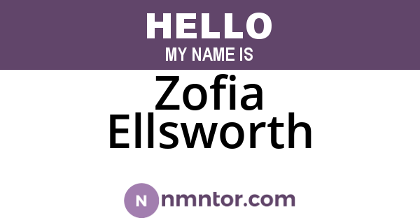 Zofia Ellsworth