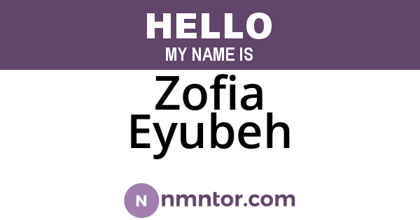 Zofia Eyubeh