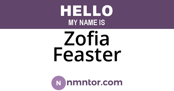 Zofia Feaster
