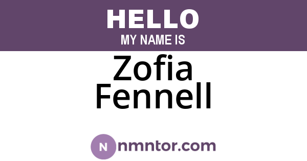 Zofia Fennell