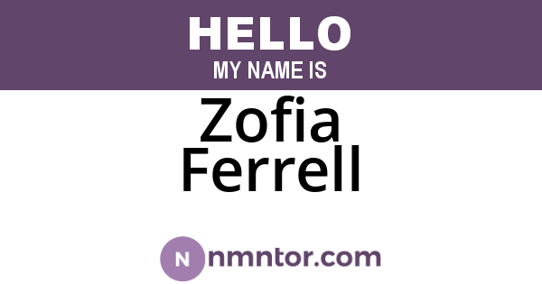Zofia Ferrell