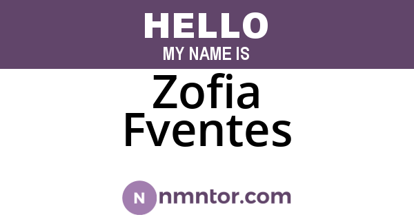 Zofia Fventes