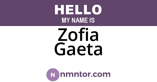 Zofia Gaeta