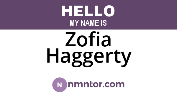 Zofia Haggerty