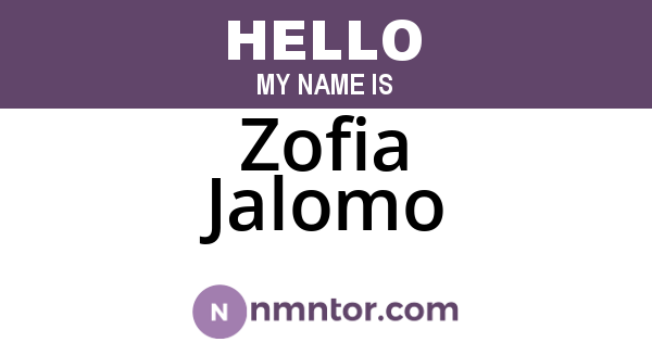 Zofia Jalomo