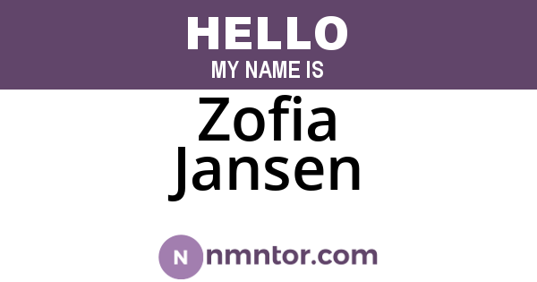 Zofia Jansen
