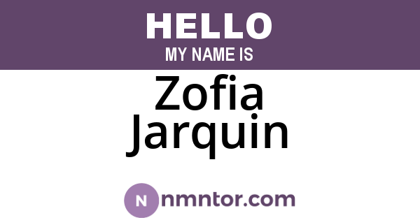 Zofia Jarquin