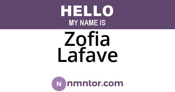 Zofia Lafave