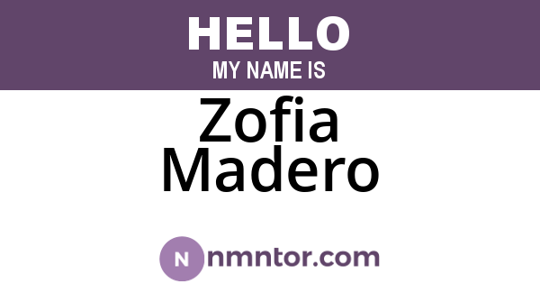 Zofia Madero