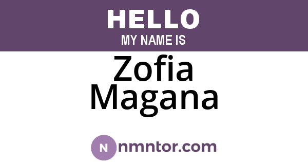 Zofia Magana