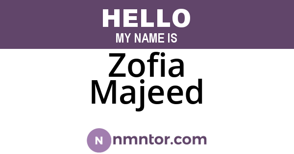 Zofia Majeed