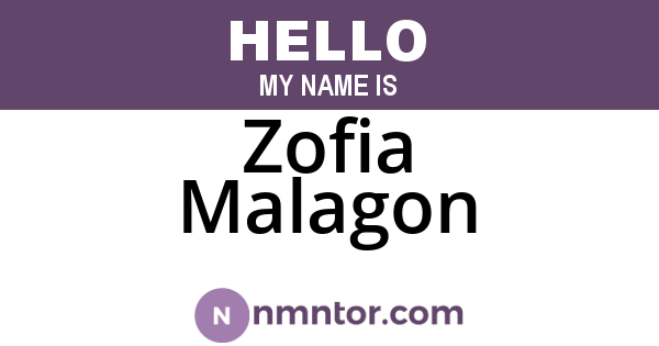 Zofia Malagon