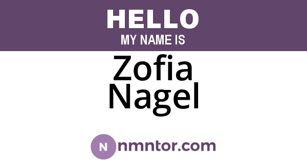 Zofia Nagel