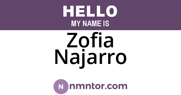Zofia Najarro