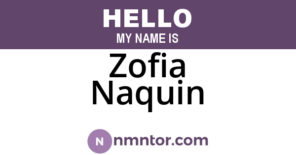 Zofia Naquin