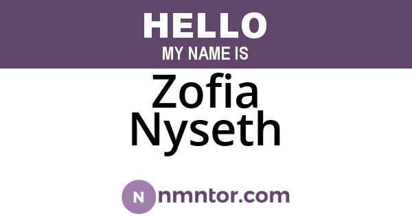 Zofia Nyseth
