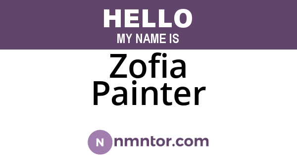 Zofia Painter