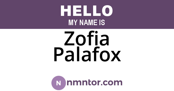 Zofia Palafox