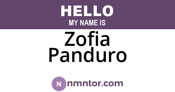 Zofia Panduro