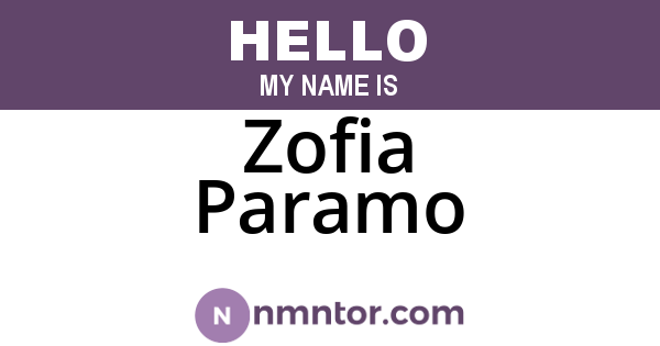 Zofia Paramo