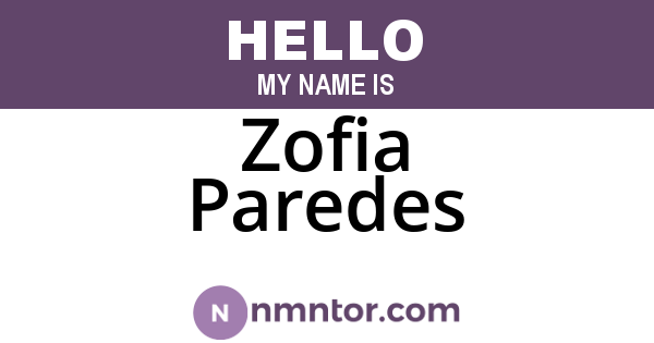 Zofia Paredes