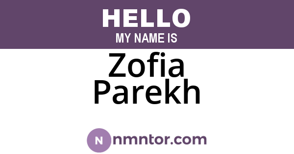 Zofia Parekh