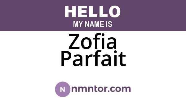 Zofia Parfait