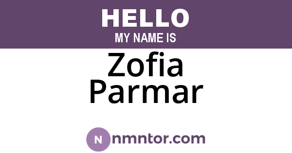 Zofia Parmar