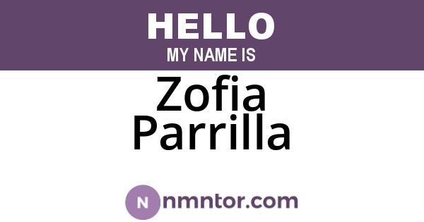 Zofia Parrilla