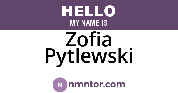 Zofia Pytlewski