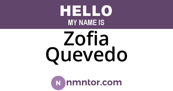 Zofia Quevedo