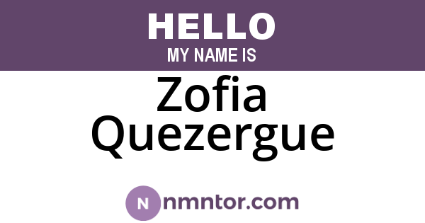 Zofia Quezergue