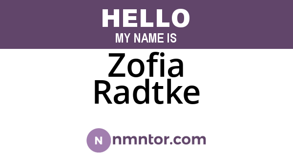 Zofia Radtke