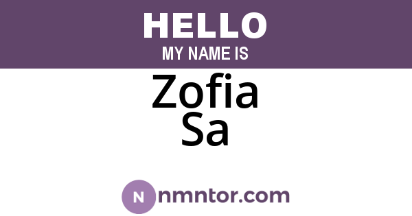Zofia Sa