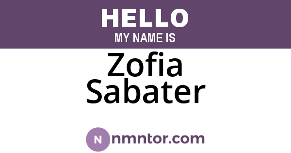 Zofia Sabater
