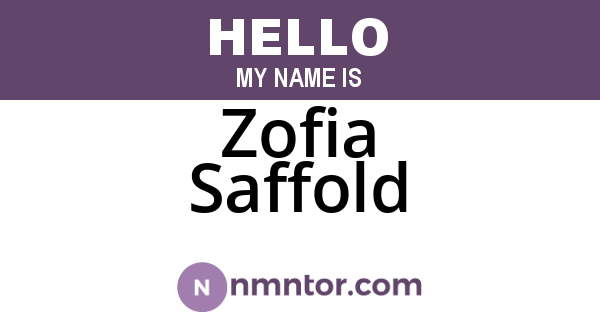 Zofia Saffold