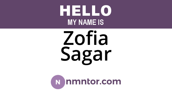 Zofia Sagar
