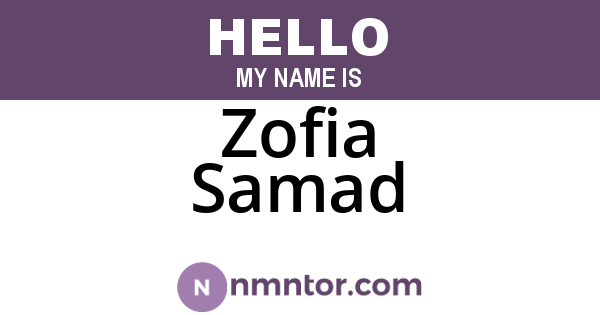 Zofia Samad