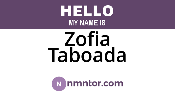 Zofia Taboada