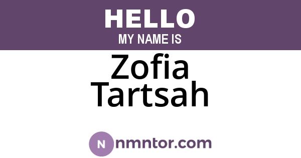 Zofia Tartsah