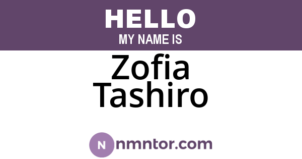 Zofia Tashiro