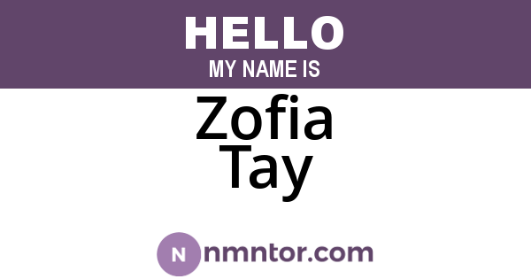 Zofia Tay