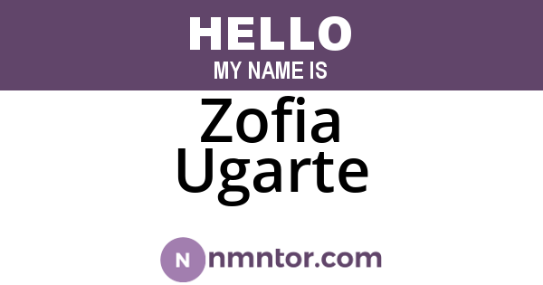 Zofia Ugarte